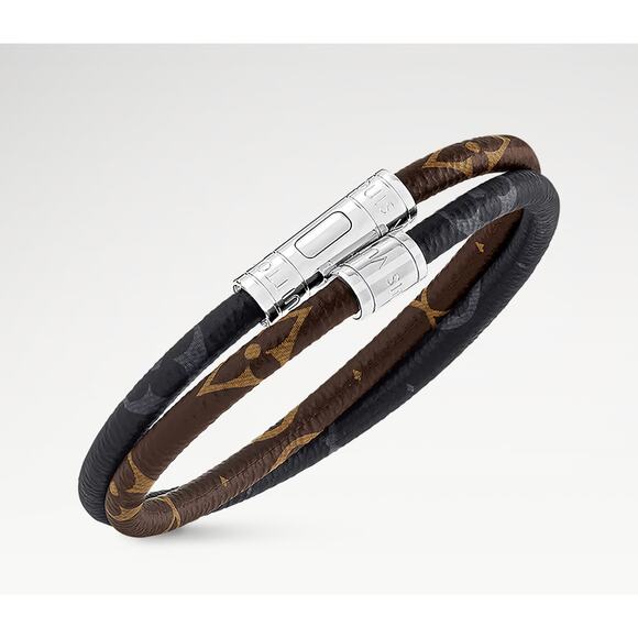 Louis Vuitton Monogram Keep It Double Bracelet Silver - Picture 1 of 9